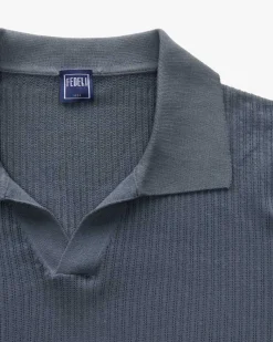 Bambu Strick-Poloshirt