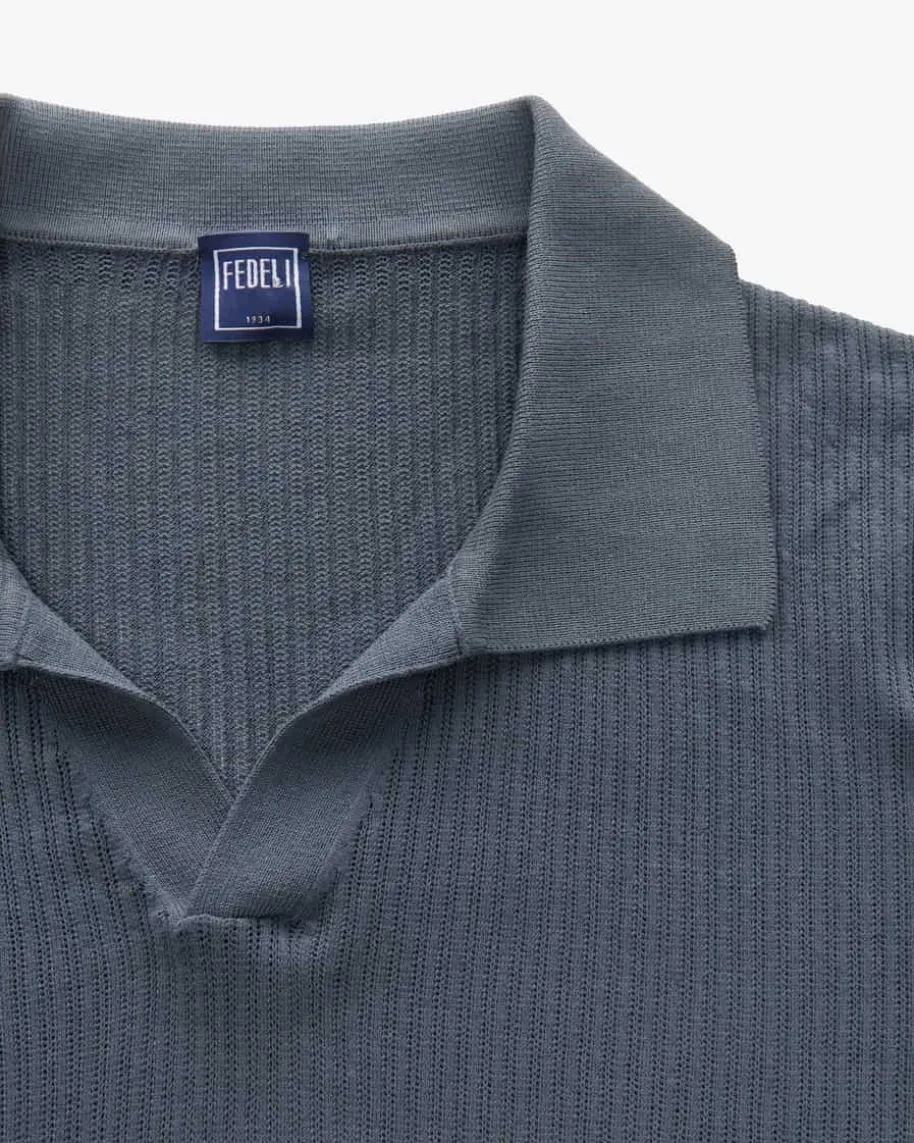 Bambu Strick-Poloshirt