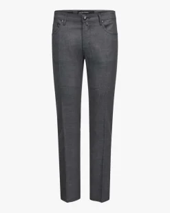 Bard Hose aus Schurwolle-Leinen-Mix Slim Fit
