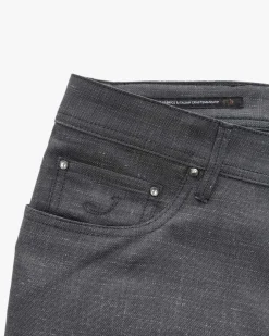 Bard Hose aus Schurwolle-Leinen-Mix Slim Fit