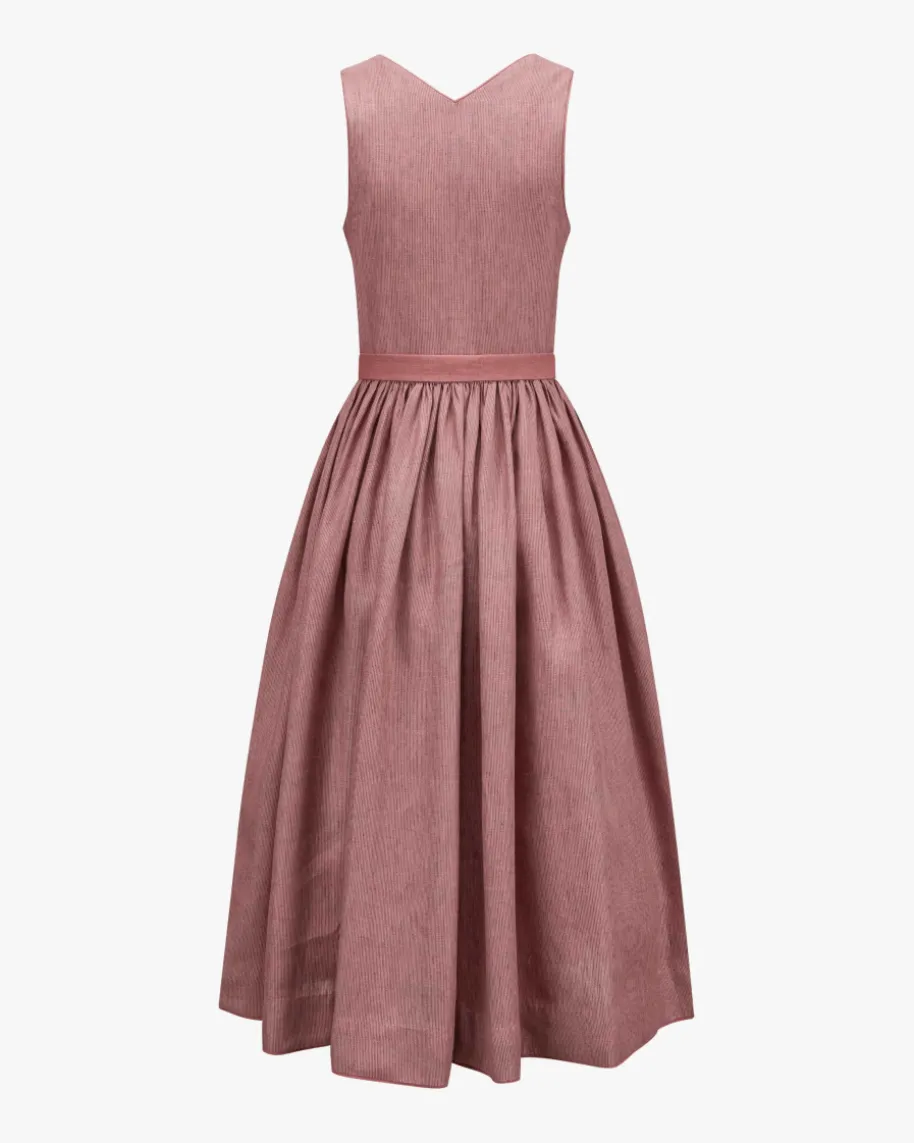 Bette Leinendirndl lang mit Sylvia Schürze