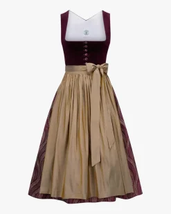 Biana Midi-Samtdirndl mit Sylvia Seidenschürze