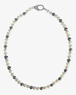 Bianco & Grey Pearl Kette