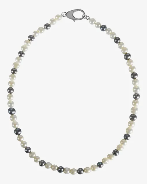 Bianco & Grey Pearl Kette