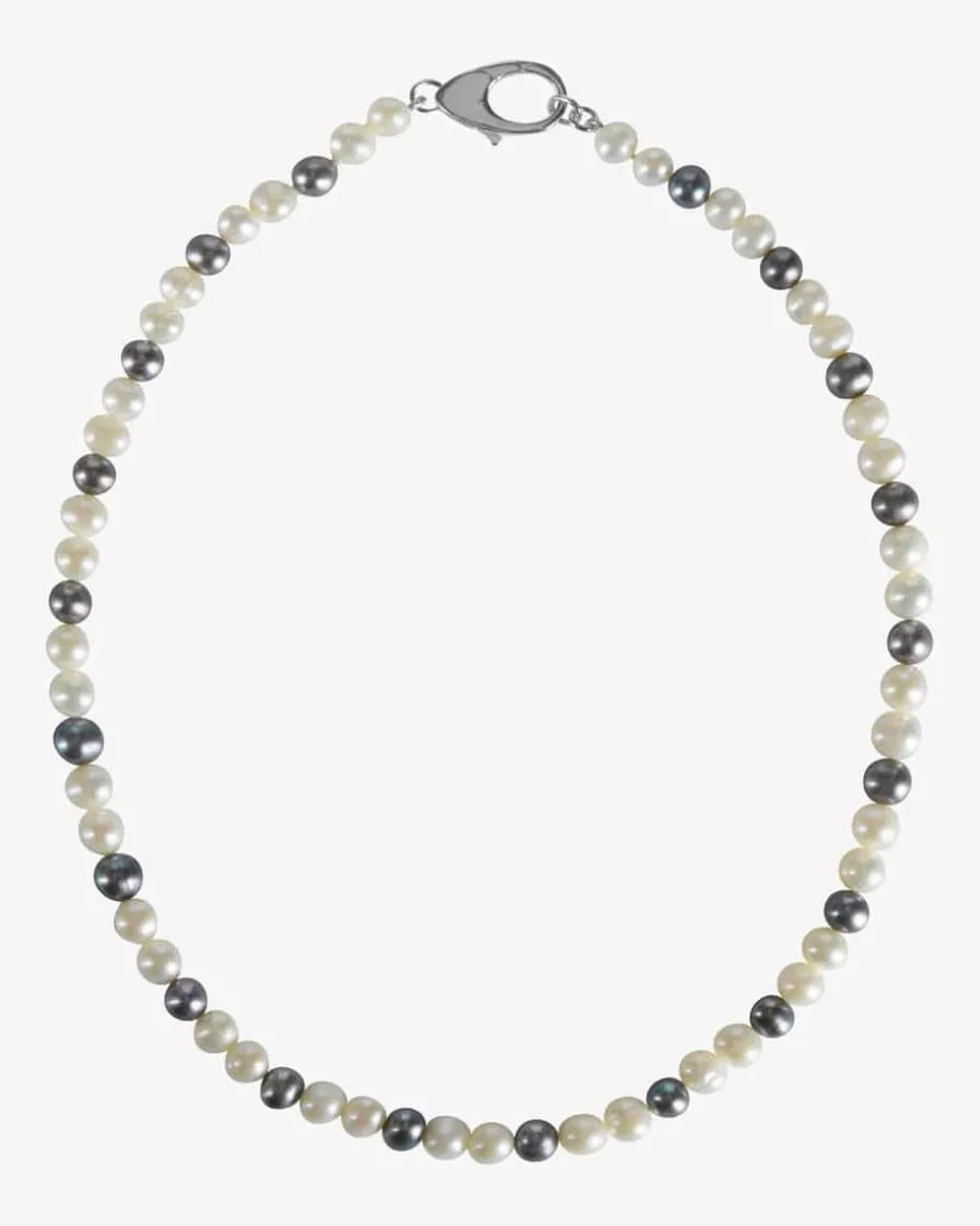 Bianco & Grey Pearl Kette