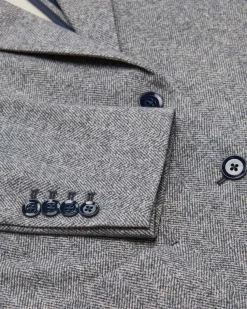 Blazer Slim Fit aus Baumwoll-Mix