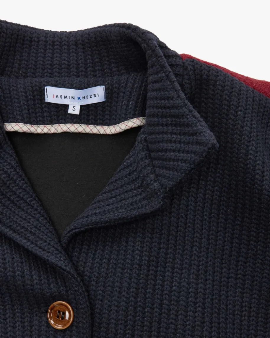 Blouson-Strickjacke