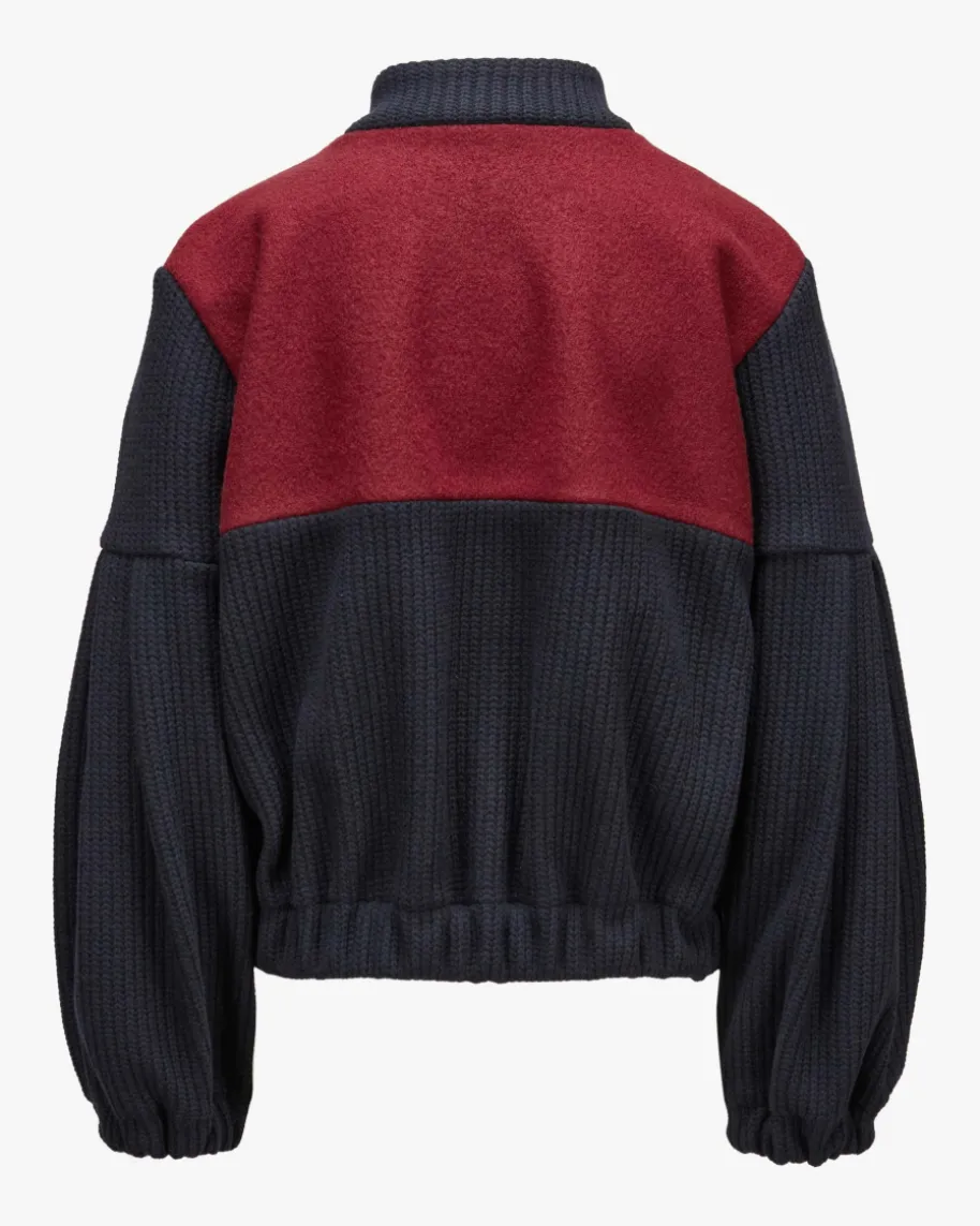 Blouson-Strickjacke