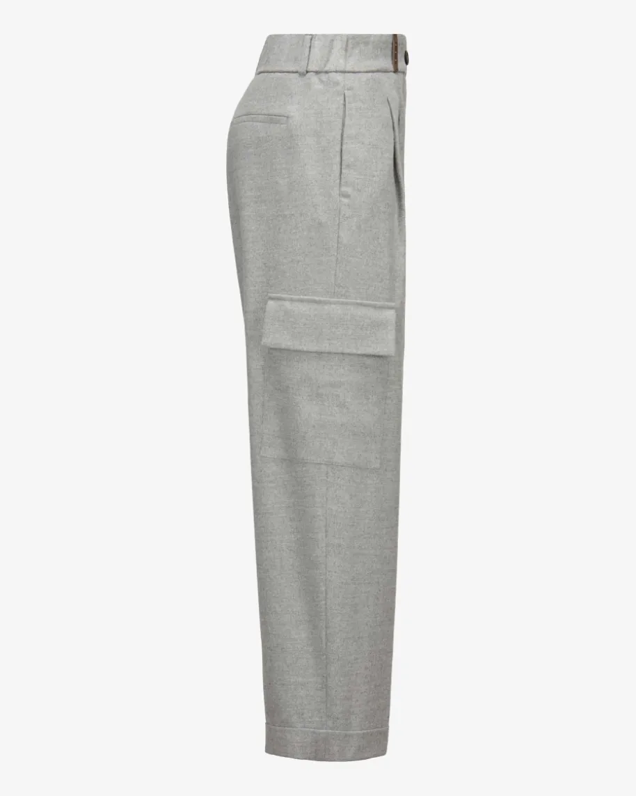 7/8-Cargohose aus Woll-Mix