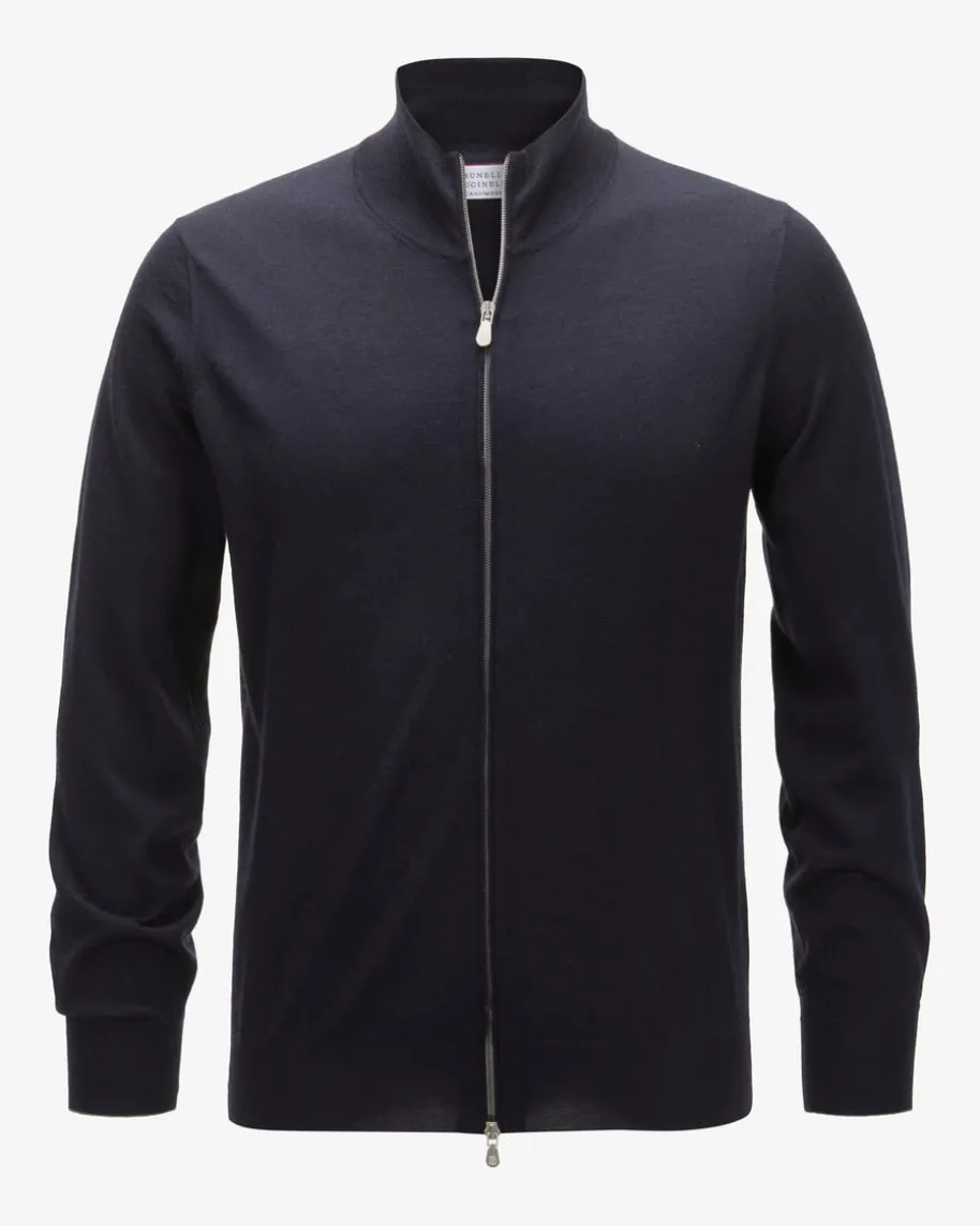 Cashmere-Seiden-Strickjacke