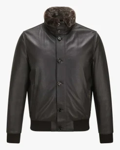 Cleros Daunen-Lederblouson