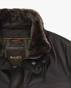 Cleros Daunen-Lederblouson