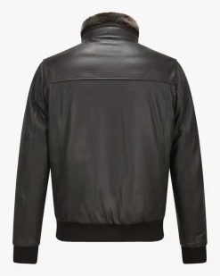 Cleros Daunen-Lederblouson