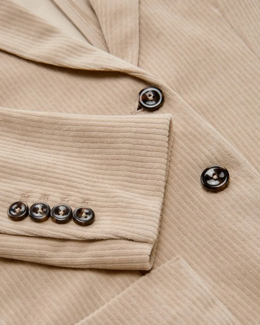 Cordblazer Slim Fit aus Baumwoll-Mix