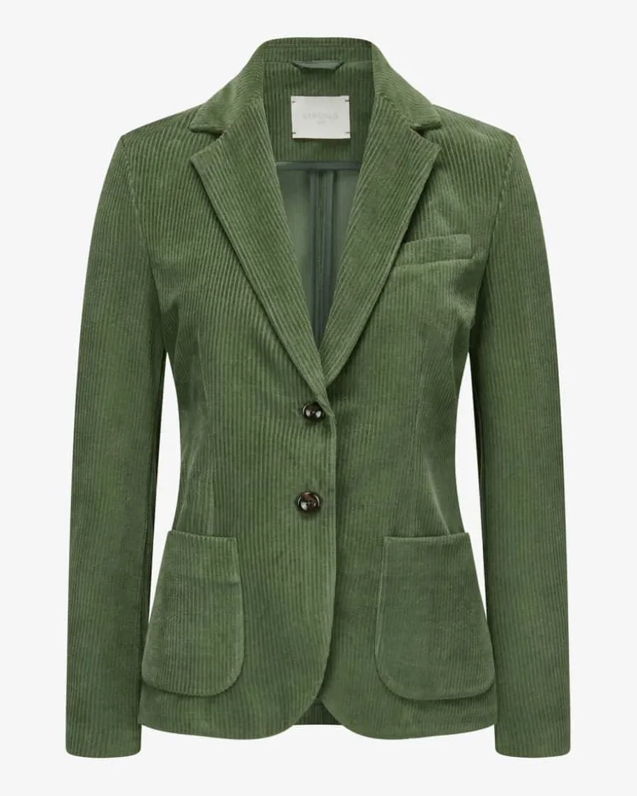 Cordblazer Slim Fit aus Baumwoll-Mix