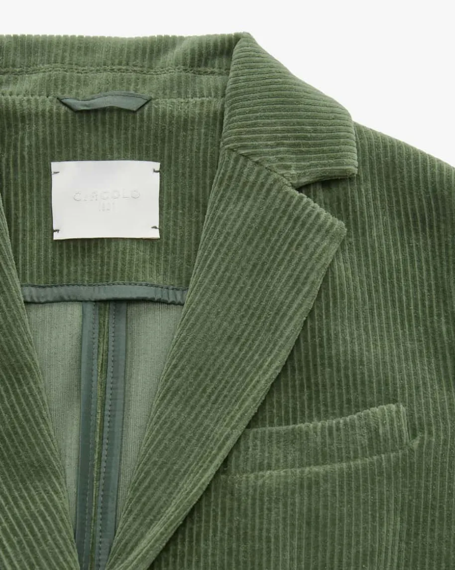 Cordblazer Slim Fit aus Baumwoll-Mix