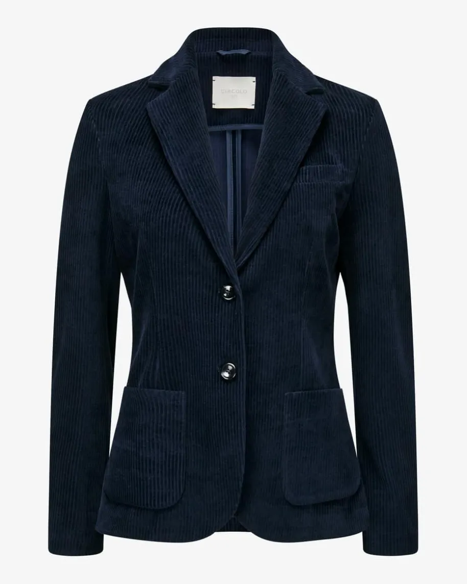 Cordblazer Slim Fit aus Baumwoll-Mix