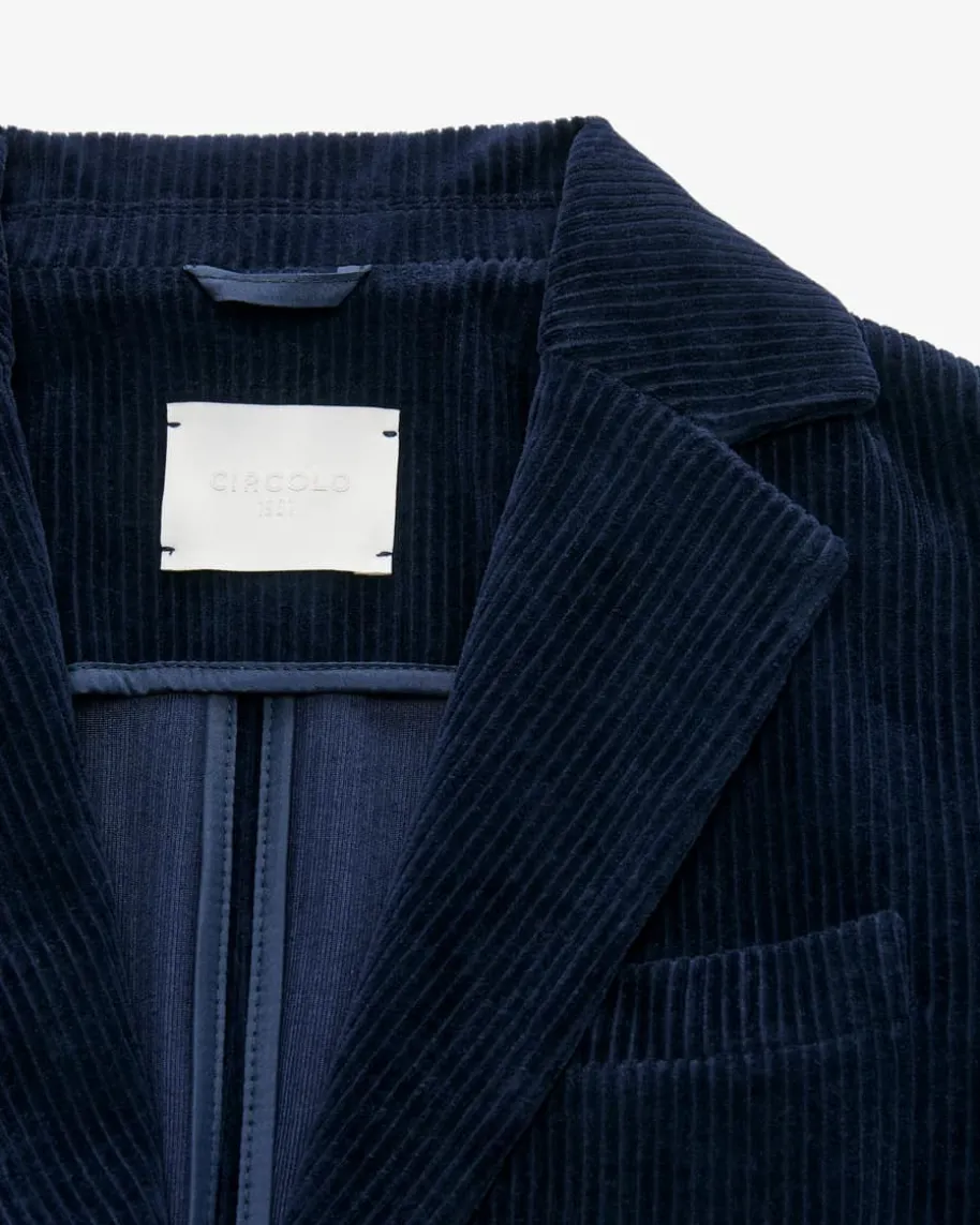 Cordblazer Slim Fit aus Baumwoll-Mix