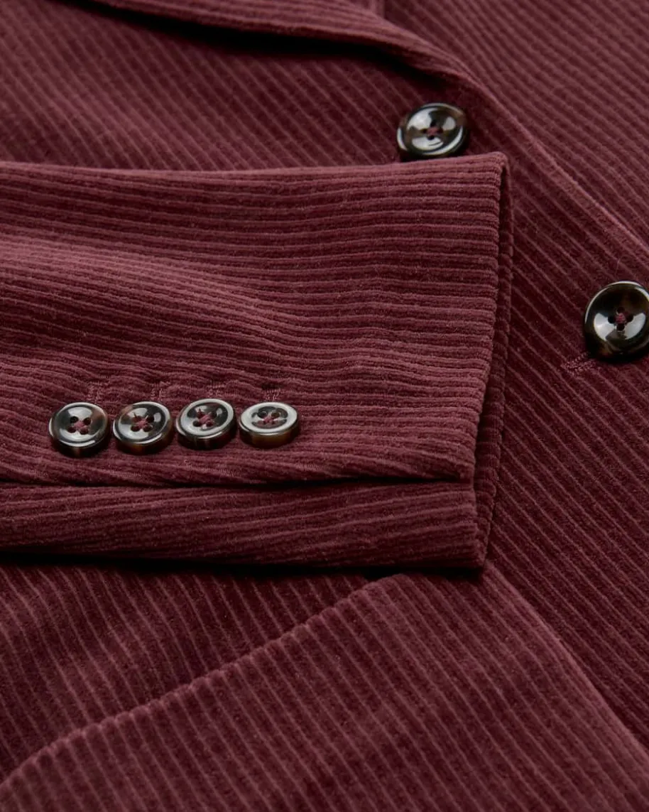 Cordblazer Slim Fit aus Baumwoll-Mix