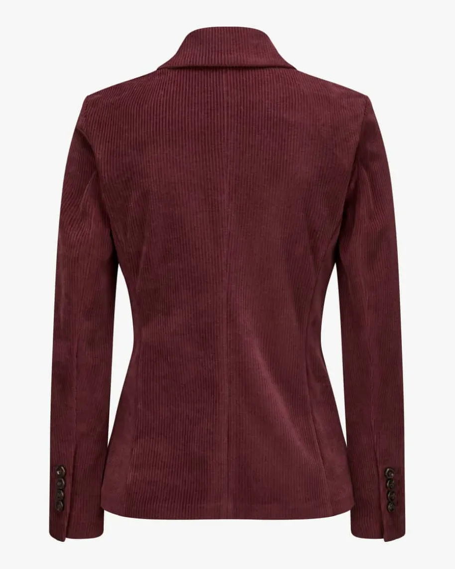 Cordblazer Slim Fit aus Baumwoll-Mix