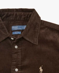 Cord-Hemdbluse Slim Fit