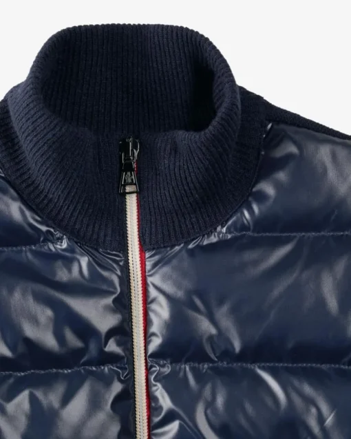 Daunen-Strickjacke