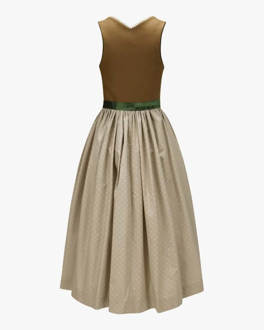 Dirndl lang mit Seidenschürze