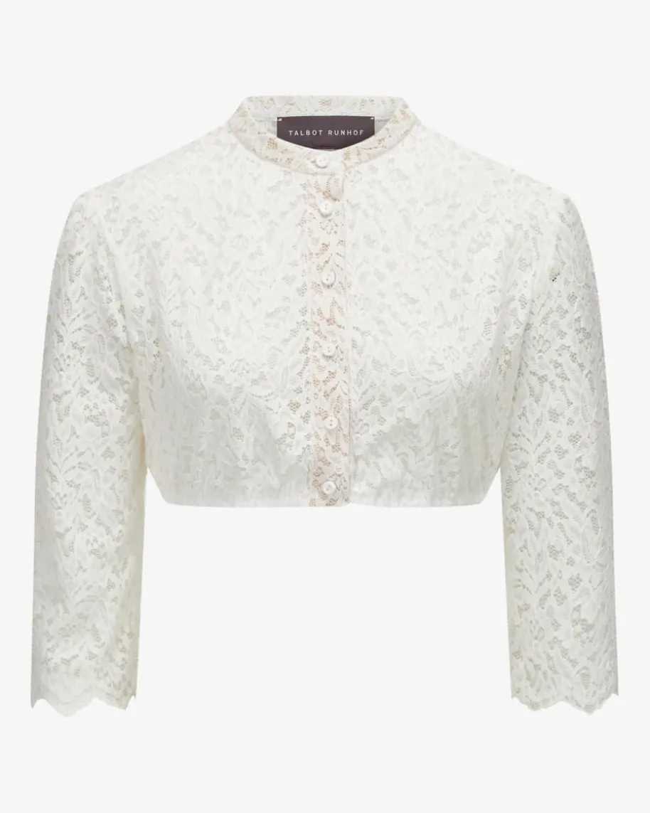 Dirndlbluse semi-transparent