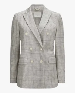 Doppelreiher-Blazer aus Baumwoll-Mix