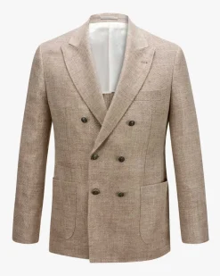 Doppelreiher-Sakko aus Leinen und Baumwolle