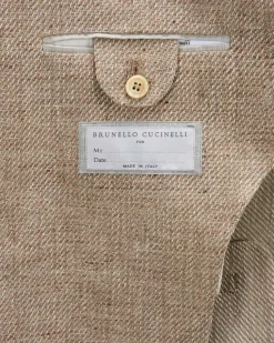 Doppelreiher-Sakko aus Leinen und Baumwolle