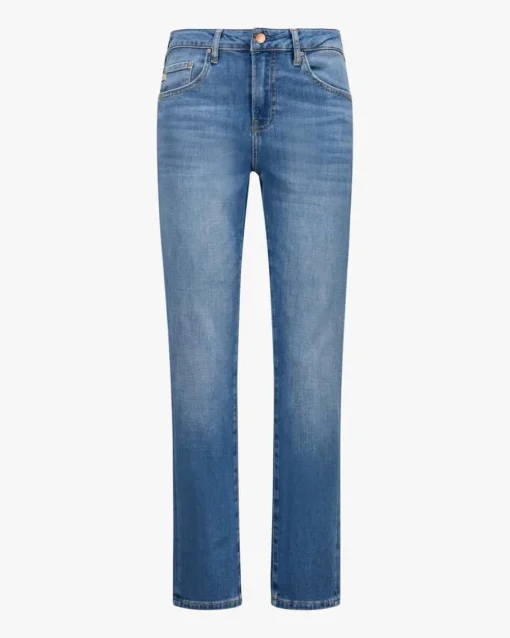 Girlfriend Mid-Rise Straight Jeans