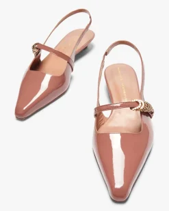 Glossy Slingback-Pumps