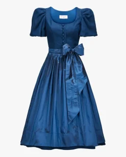 Guila Midi-Leinendirndl mit Seidenschürze