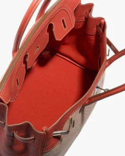 Hermès Vintage Birkin Ghillies 35 Palladium Tasche