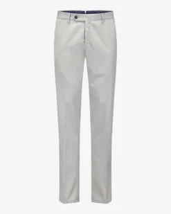 Hose Slim Fit aus Baumwoll-Seiden-Mix