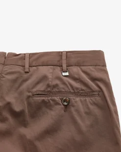 Hose Slim Fit aus Baumwoll-Seiden-Mix