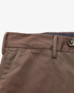 Hose Slim Fit aus Baumwoll-Seiden-Mix