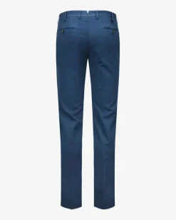 Hose Slim Fit aus Baumwoll-Seiden-Mix