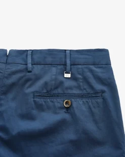 Hose Slim Fit aus Baumwoll-Seiden-Mix