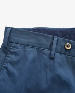 Hose Slim Fit aus Baumwoll-Seiden-Mix