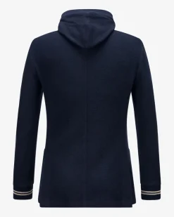 Hybrid-Stricksakko aus Baumwoll-Mix