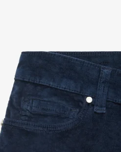 Iris Samthose aus Baumwoll-Mix