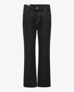 Jacquard Denim Jeans