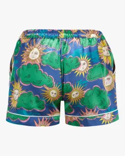 Jade Seiden-Pyjamashorts