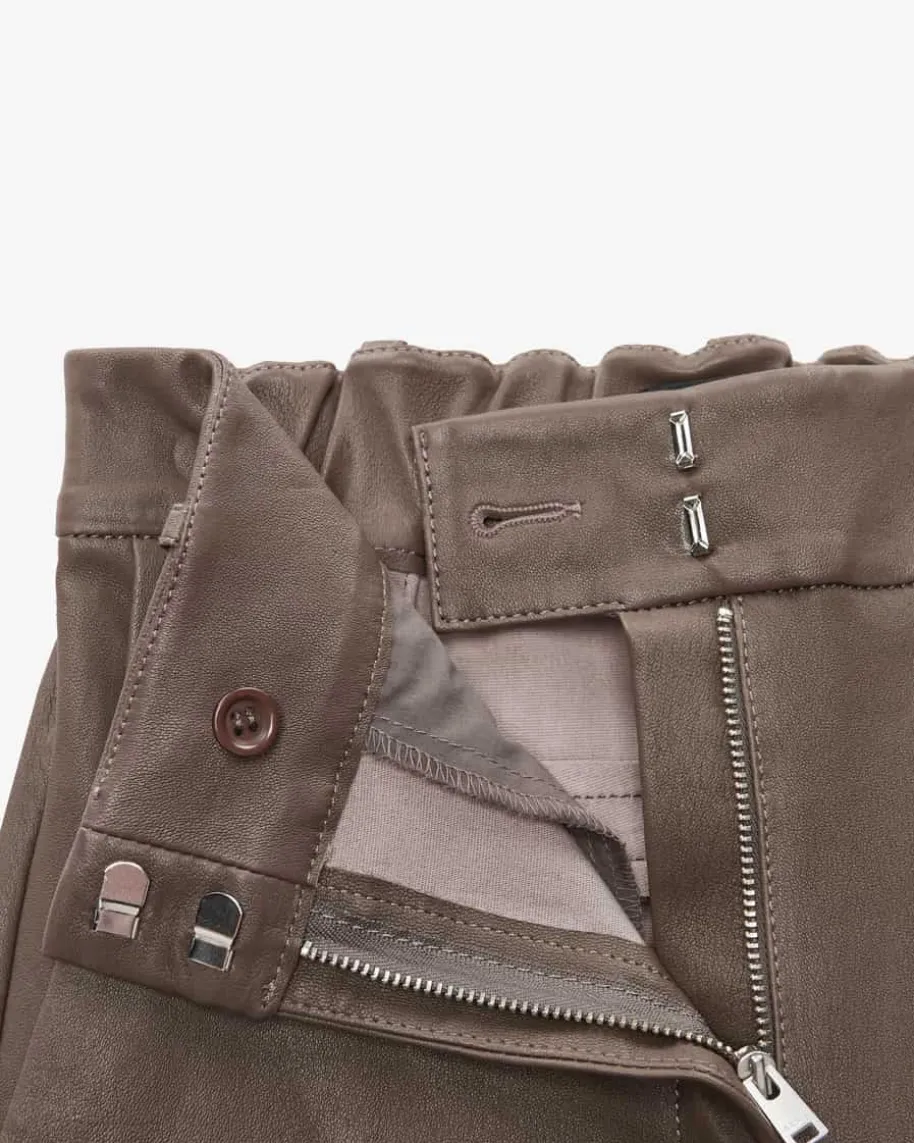 Jen 7/8-Lederhose aus Lammleder