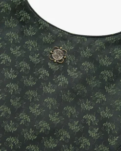 Jäger Midi-Dirndl mit Seidensamt-Schürze