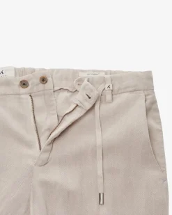 Joggpants aus Baumwolle und Leinen