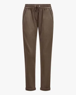 7/8-Joggpants aus Baumwolle und Seide
