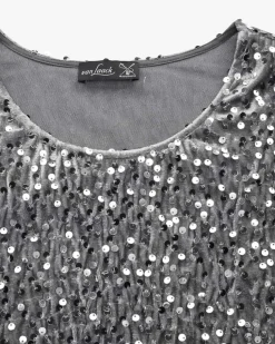 Jorina Pailletten-Samtblusenshirt